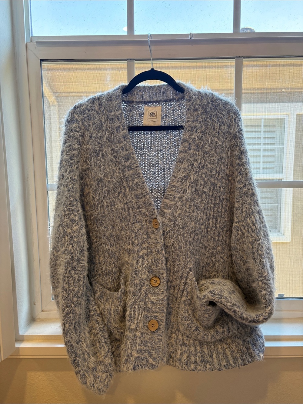 Ripcurl Fuzzy Knit Button-Front Cardigan